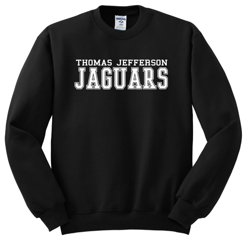 Thomas Jefferson Crew Sweatshirt - Black - All Grades