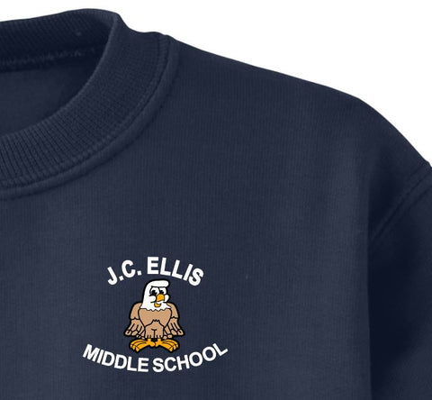 JC Ellis Middle Crew Sweatshirt - Navy - All Grades