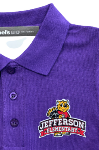 Jefferson Elementary School Polo - Purple - Pre-K-K