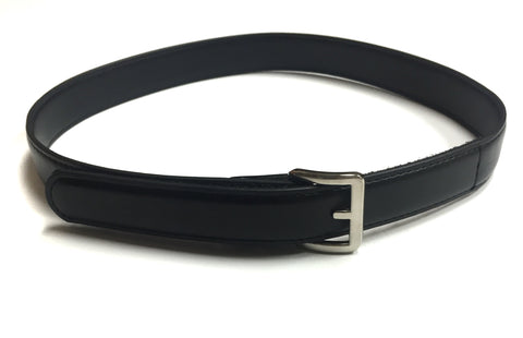 Black Leather Velcro Belt