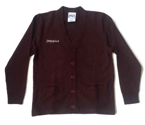 De La Salle Cardigan Mulberry - with Name Embroidery