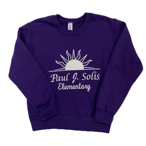 Paul Solis Crew Sweatshirt - Purple - PreK-K