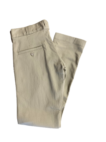 Khaki Skinny School Uniform Pants- S-XXXL –