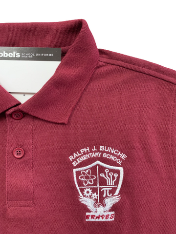 Bunche Elementary Polo - Maroon - 1st- 5th Grades