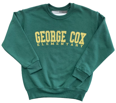 George Cox Full Chest Crew Sweatshirt - Dark Green - All Grades
