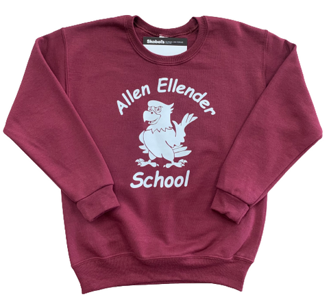 Allen Ellender Full Chest Crew Sweatshirt - Maroon - All Grades