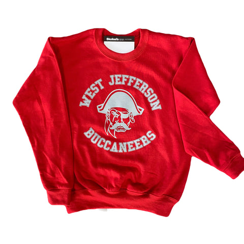 West Jefferson Red Crew Sweatshirt - All Grades