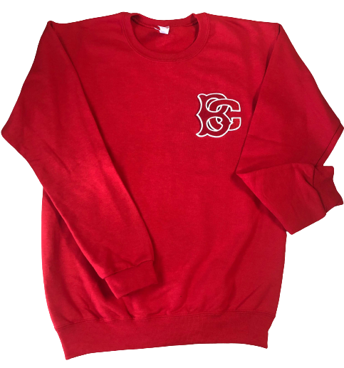 Belle Chasse High Crew Pocket BC Sweatshirt - Red