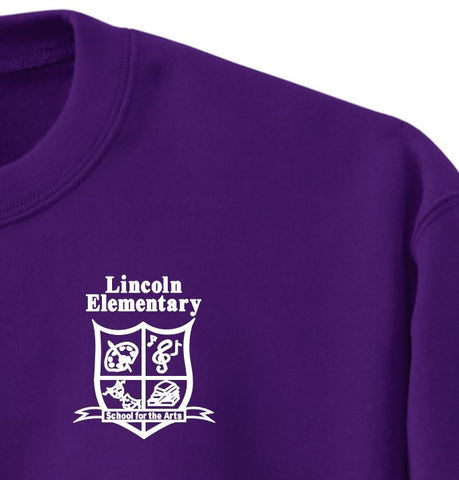 Lincoln Elementary Crew Sweatshirt - Purple - PreK-K