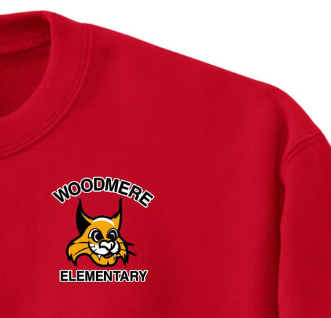 Woodmere Crew Sweatshirt - Red - All Grades